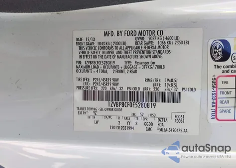 2014 Ford Mustang Gt Premium from USA, damaged, VIN 1ZVBP8CF0E5280819